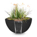 Luna Concrete Planter & Water Bowl Black