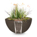 Luna Concrete Planter & Water Bowl Chocolate