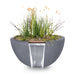 Luna Concrete Planter & Water Bowl Gray