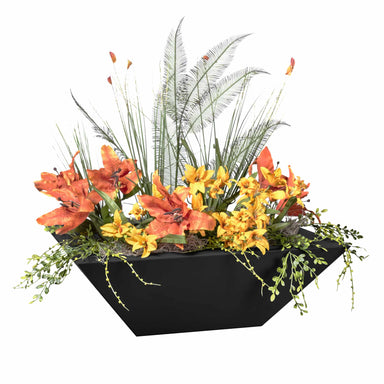 Maya Powder Coated Steel Planter Bowl Black Powdercoat