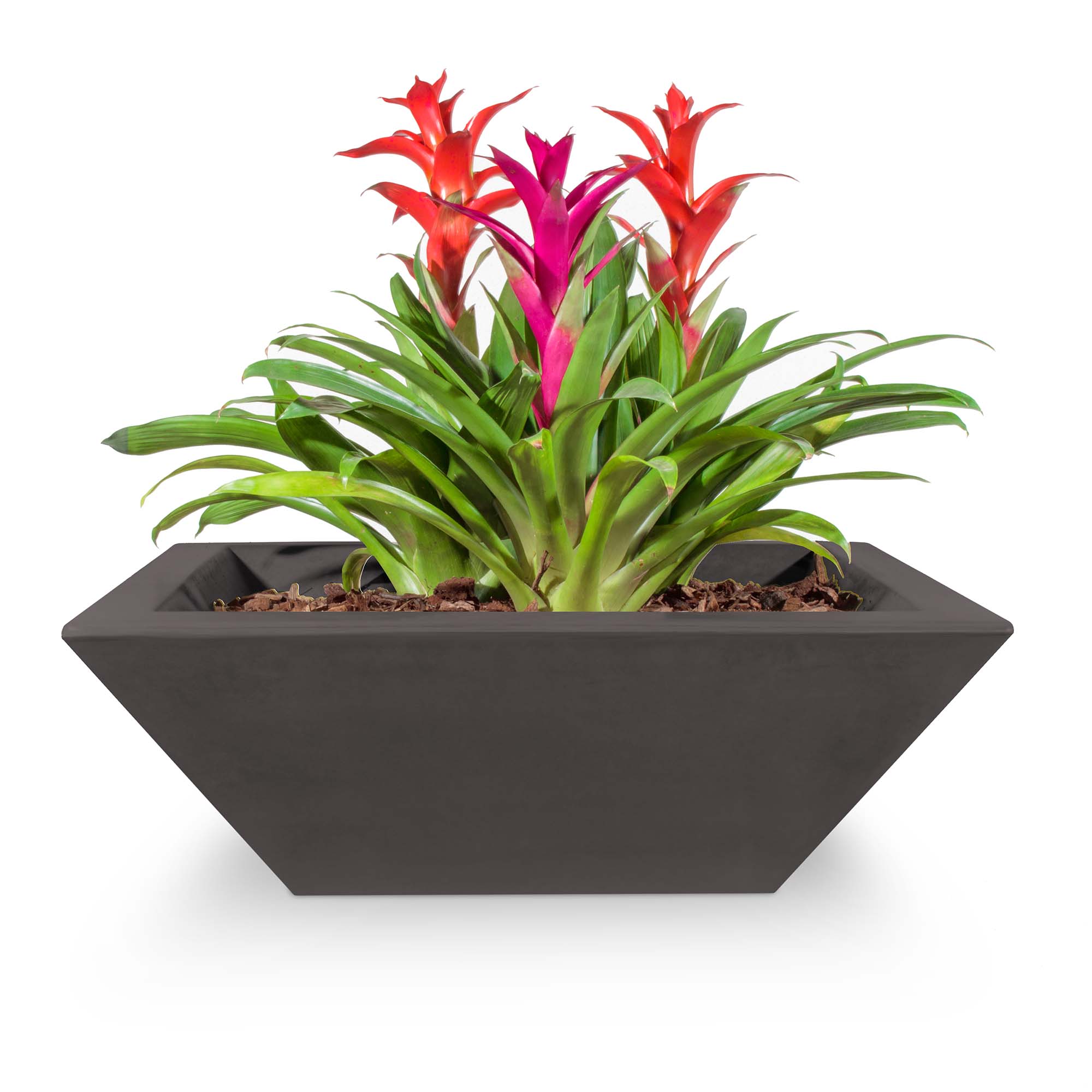 The Outdoor Plus Maya Concrete Planter Bowl - Chestnut