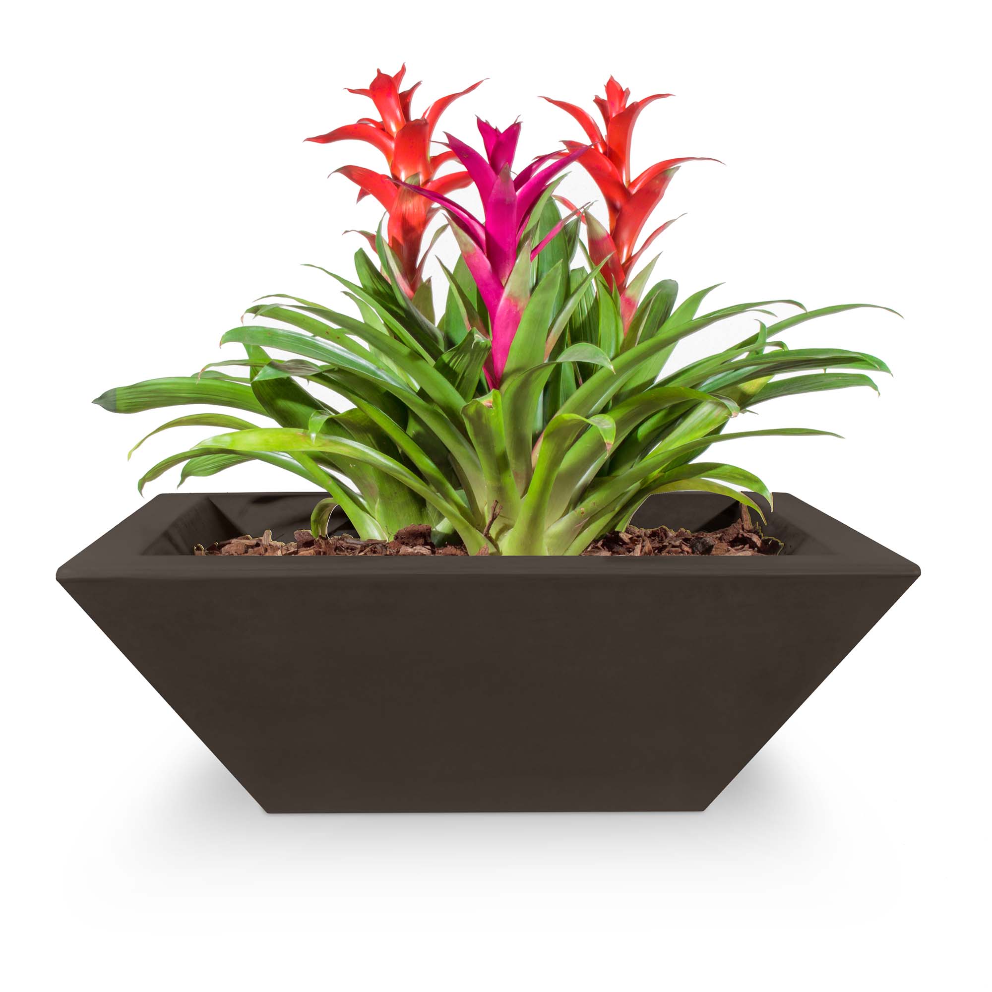 The Outdoor Plus Maya Concrete Planter Bowl - Chocolate