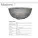 Moderno 1 Fire Bowl Features