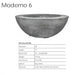Moderno 6 Fire Bowl Specs