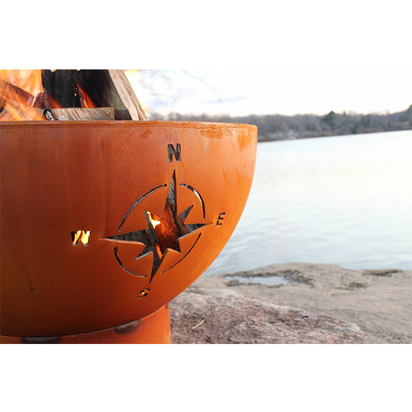 Fire Pit Art Navigator Fire Pit Side View with Fire