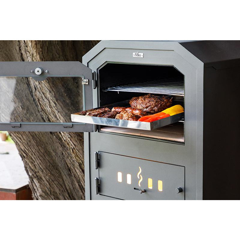  Nuke 60 Outdoor Pizza Oven - open with food