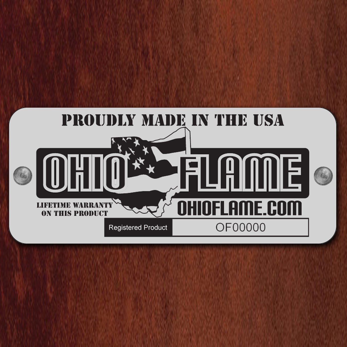 Ohio Flame Patina Label