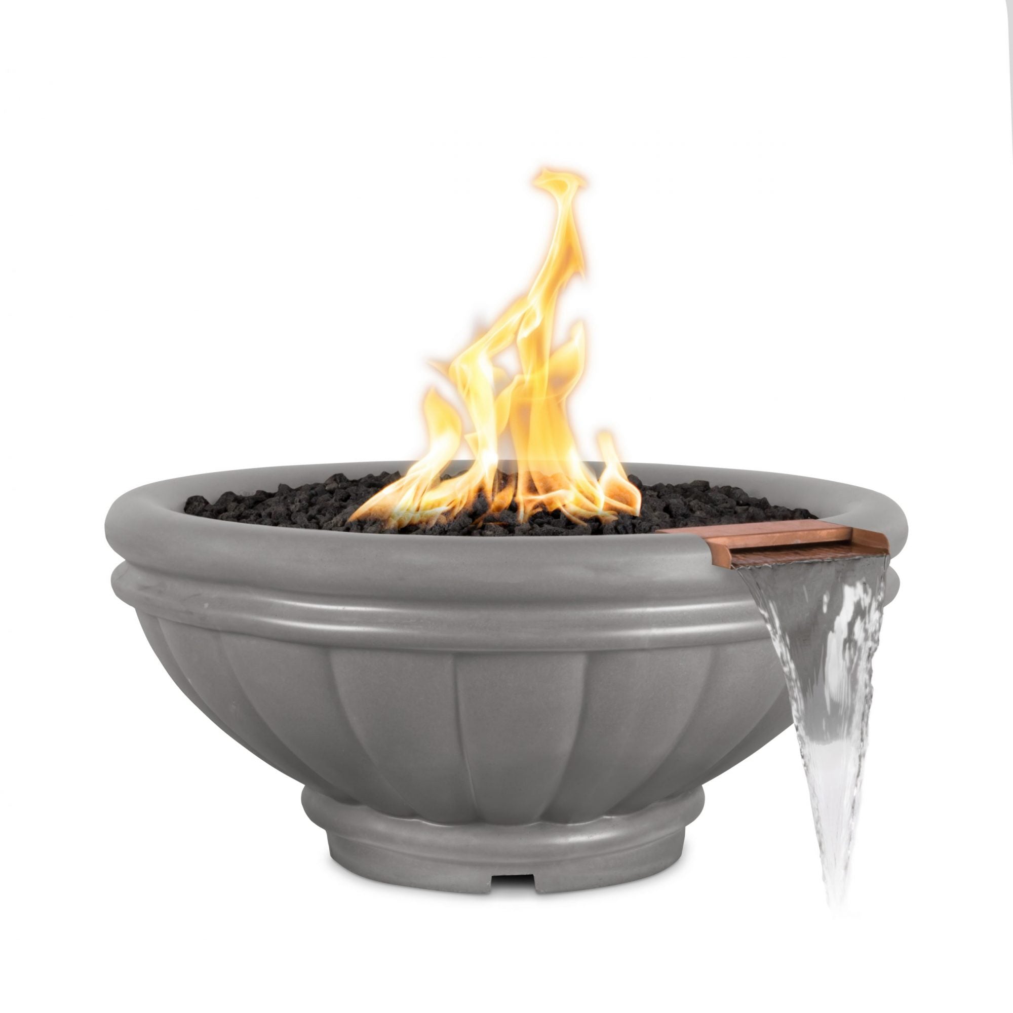 Roma Concrete Fire & Water Bowl Natural Gray