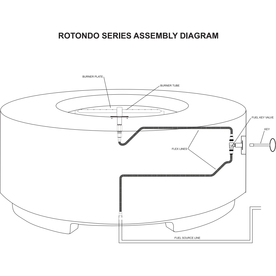 Rotondo Fire Table Assembly Diagram
