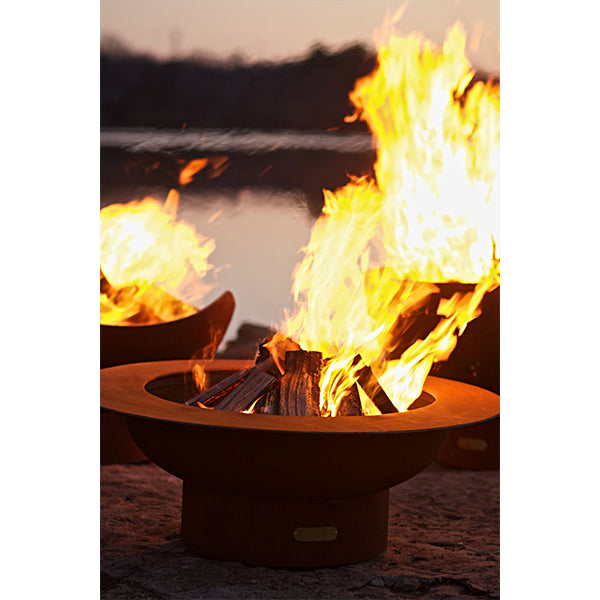 Fire Pit Art Saturn with Lid Fire Pit with fire