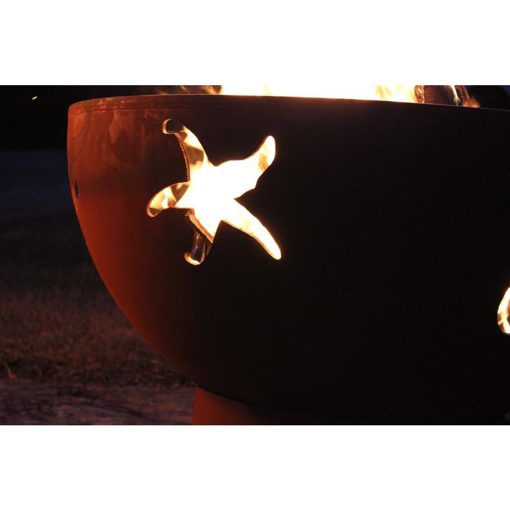 Sea Creatures design close-up - with fire