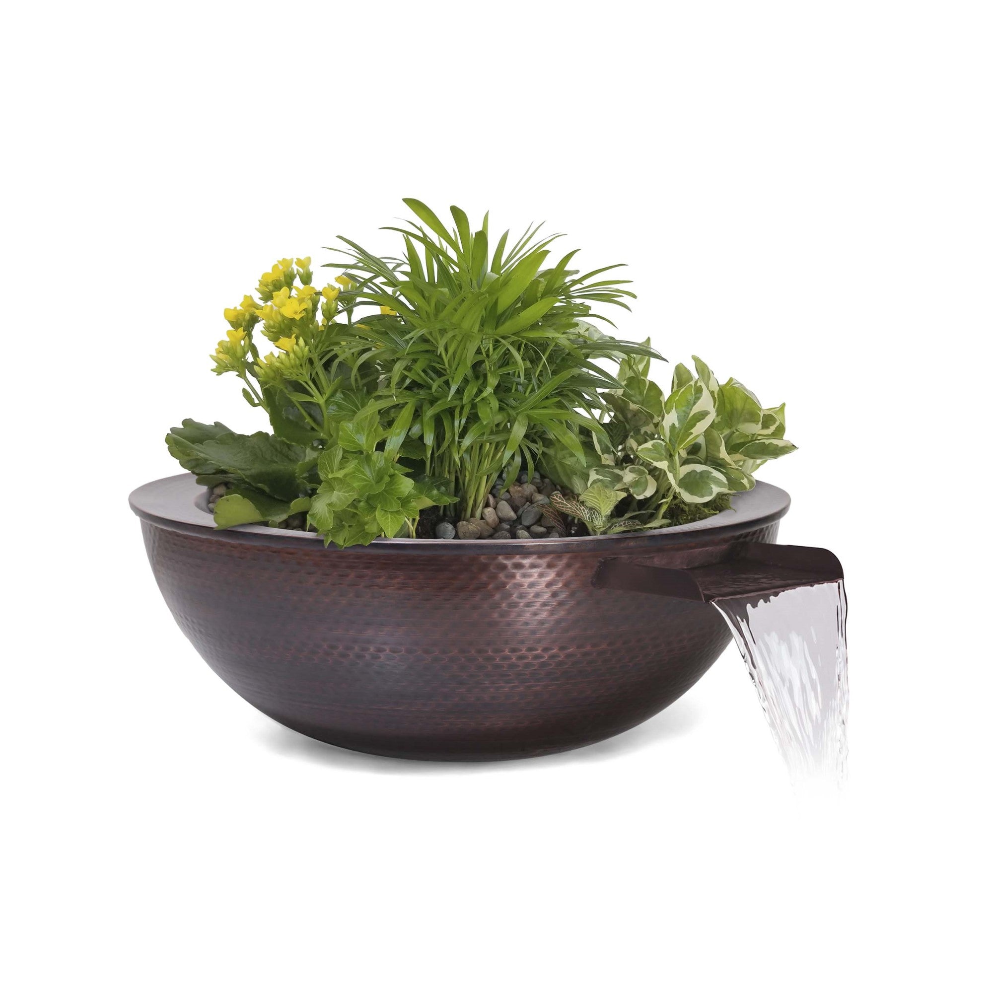 Sedona Planter & Water Bowl - Hammered Copper