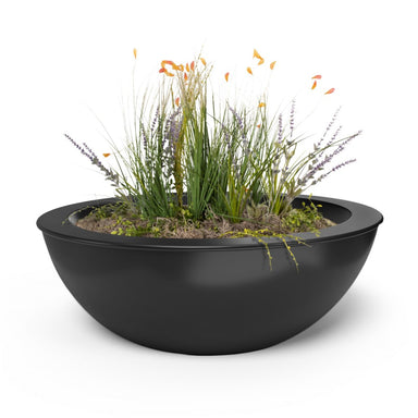 Sedona Powder Coated Steel Planter Bowl Black