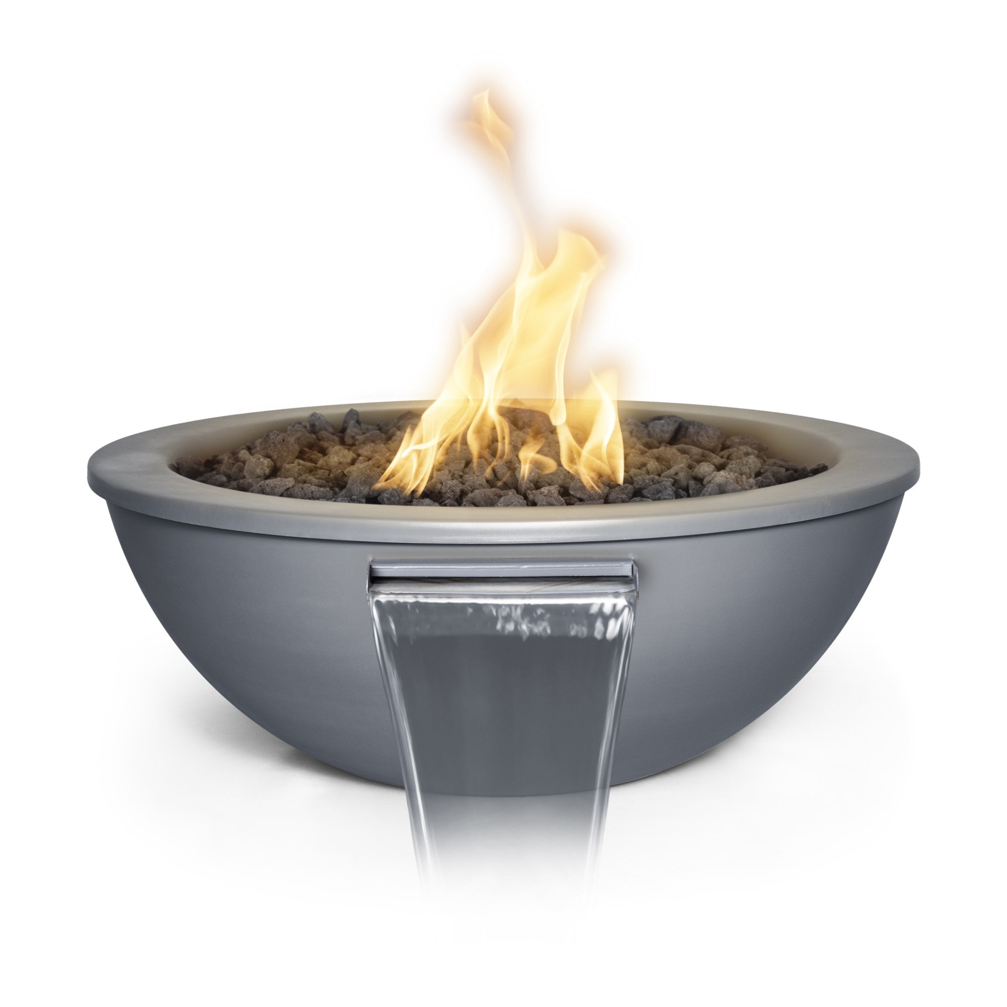 Sedona Powder Coated Fire & Water Bowl Gray