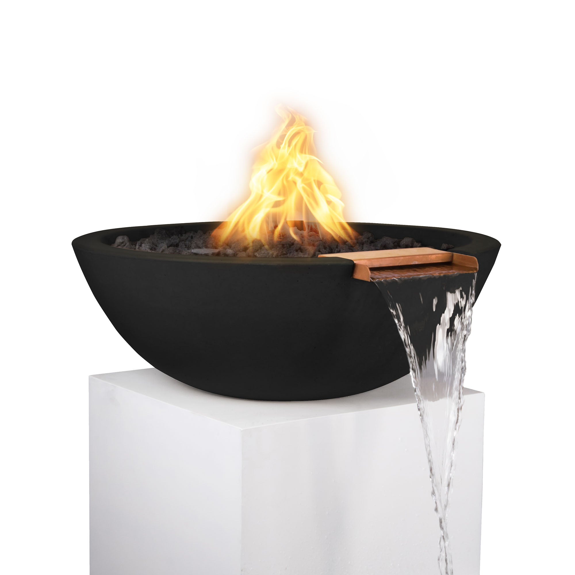 Sedona Concrete Fire & Water Bowl Black