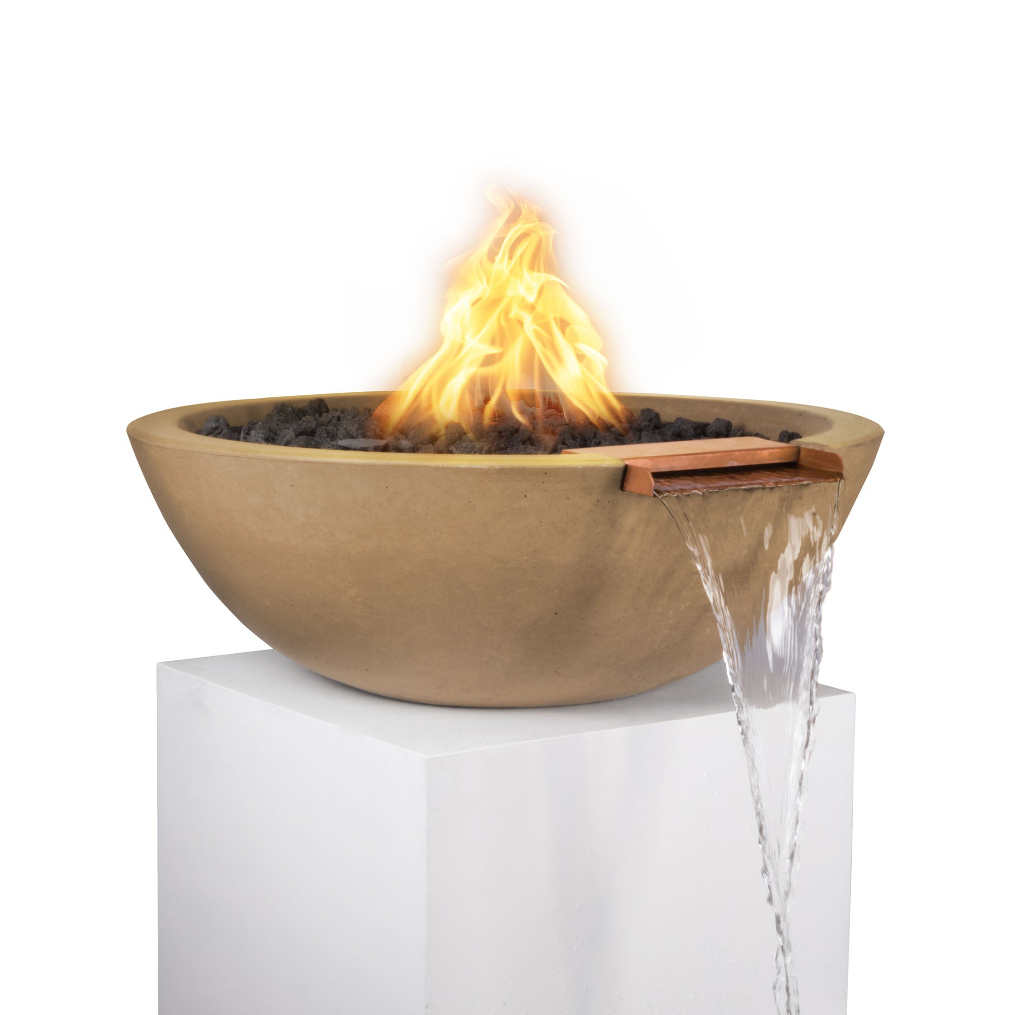 Sedona Concrete Fire & Water Bowl Brown