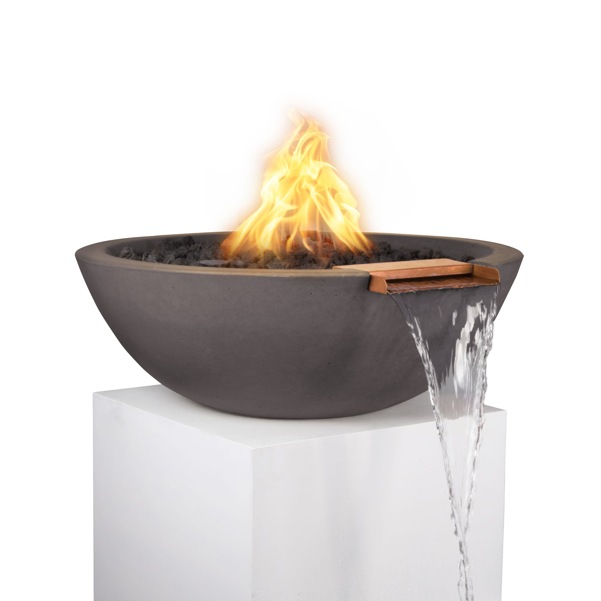 Sedona Concrete Fire & Water Bowl Chestnut