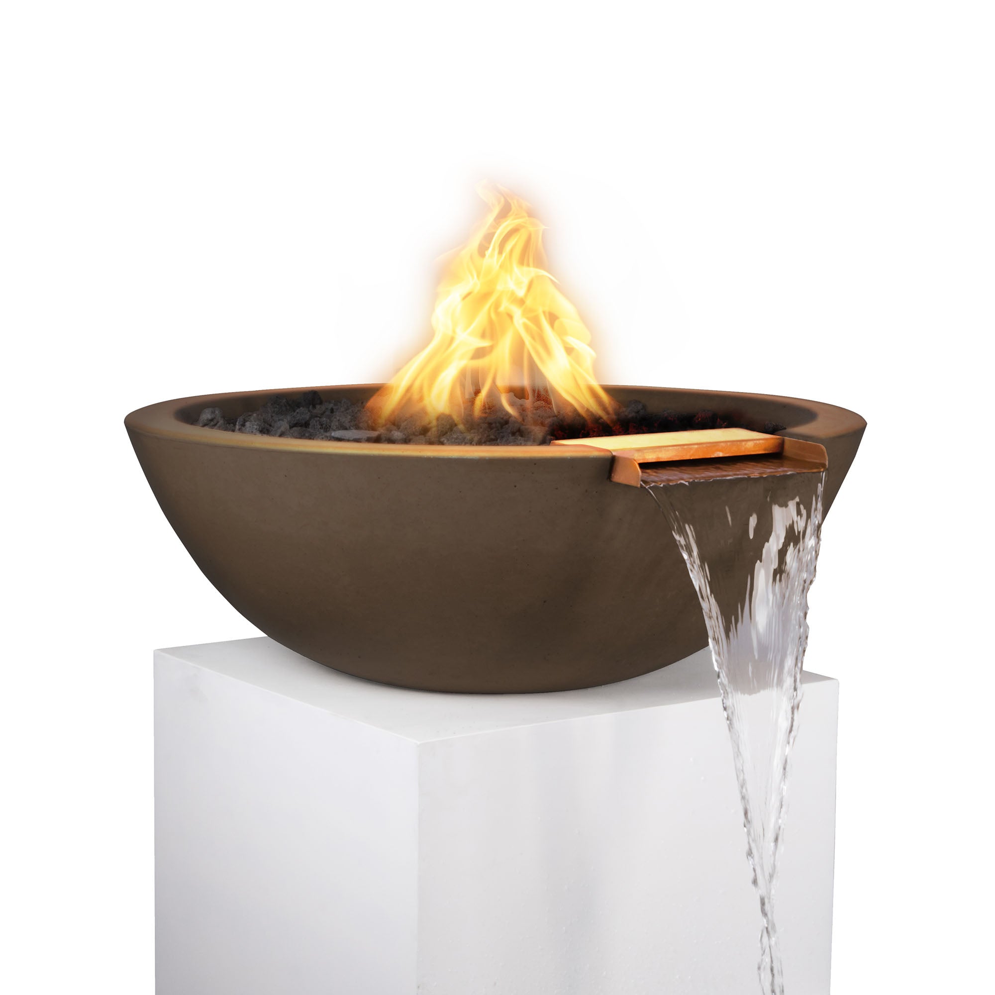 Sedona Concrete Fire & Water Bowl Chocolate