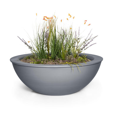 Sedona Powder Coated Steel Planter Bowl Gray