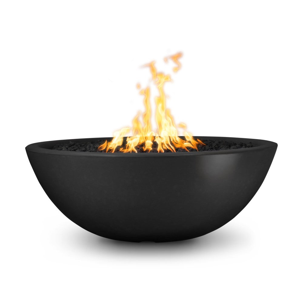 60" Sedona Narrow Ledge Concrete Fire Pit Black