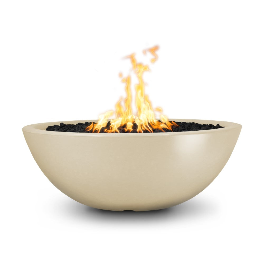 60" Sedona Narrow Ledge Concrete Fire Pit Vanilla