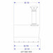 Solé Gourmet 24 Inch Italia Wood Fired Oven with Cart - Left Side View Diagram