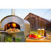 Solé Gourmet 24 Inch Italia Wood Fired Oven with Cart Lifestyle