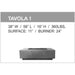 Tavola 1 Fire Table Specs