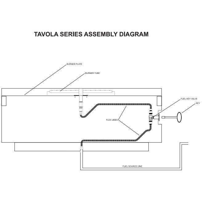 Tavola 1 Fire Table Assembly Diagram