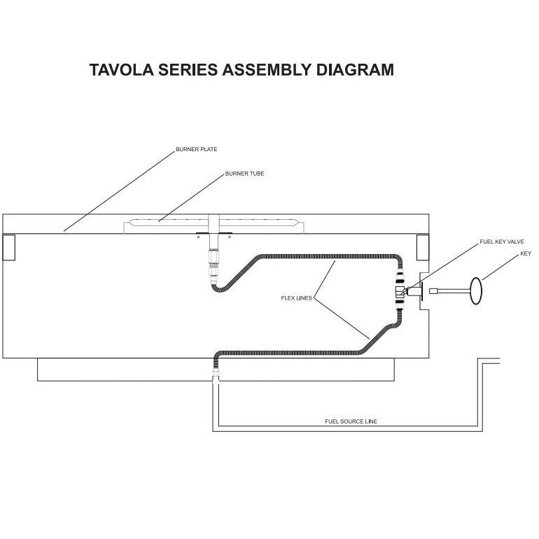 Tavola 2 Fire Table Assembly Diagram