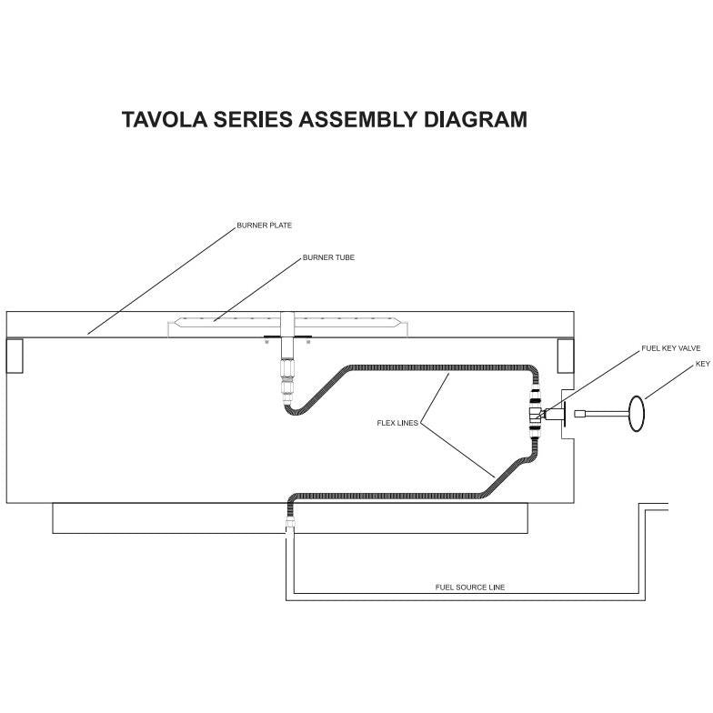 Tavola 3 Fire Table Assembly Diagram