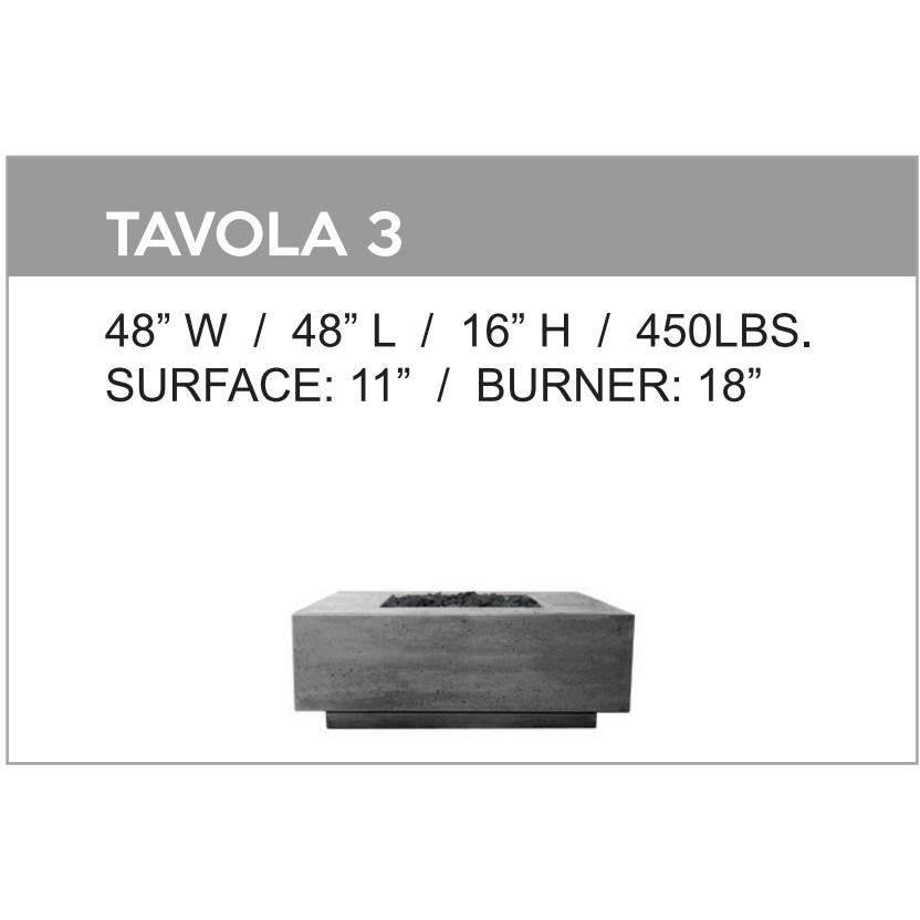 Tavola 3 Fire Table Specs