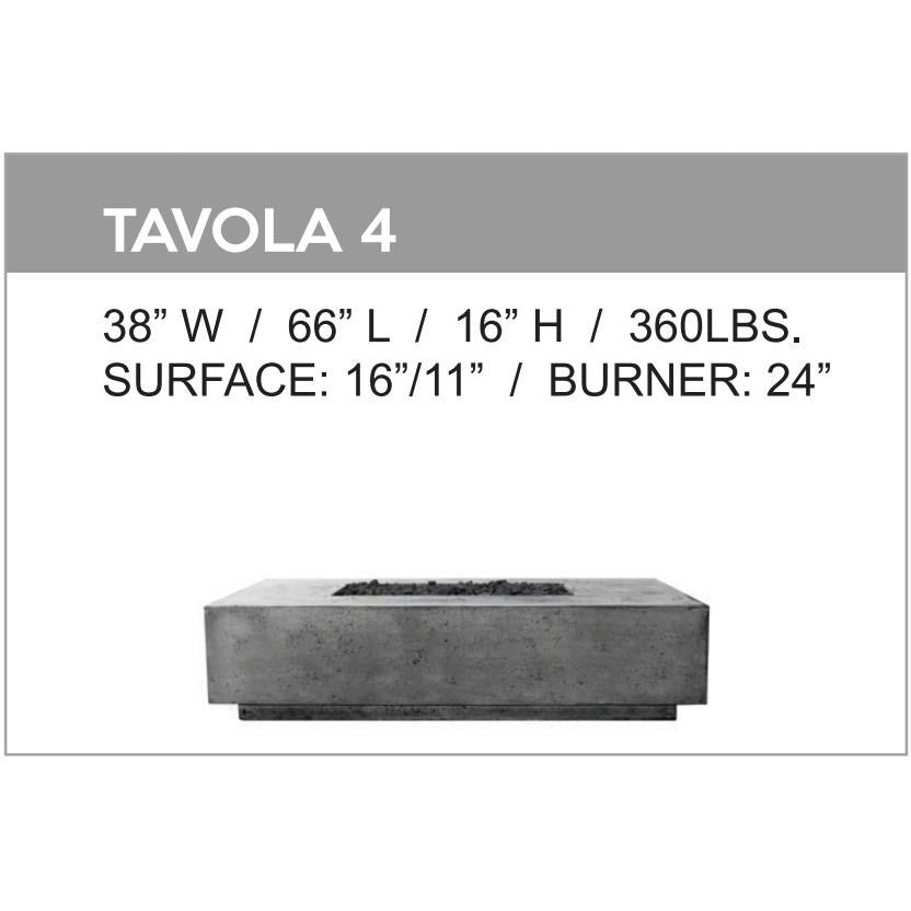 Tavola 4 Fire Table Specs