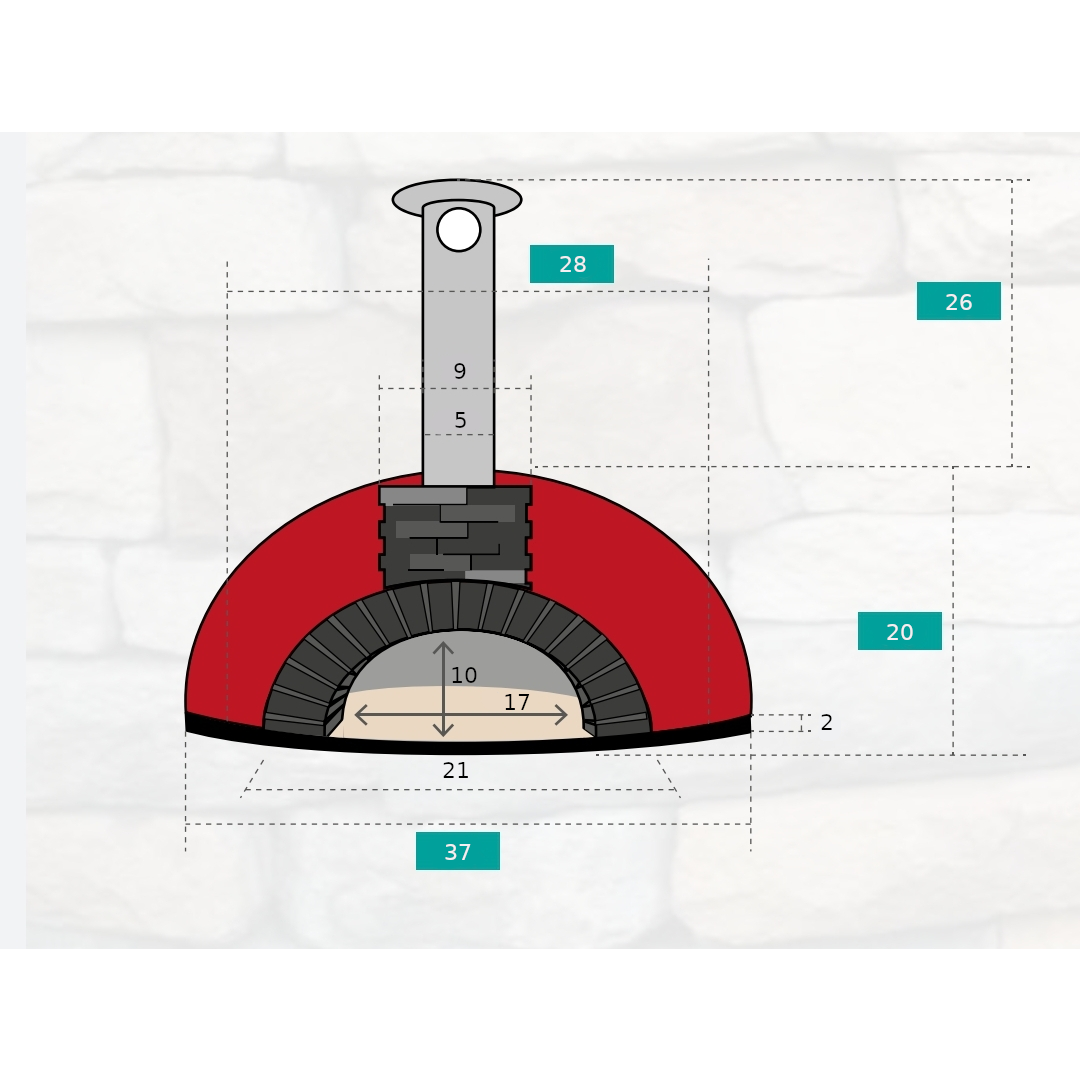 Proforno Tonío Portable Wood Fired Brick Pizza Oven