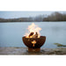 Tropical Moon at the Lake - with fire