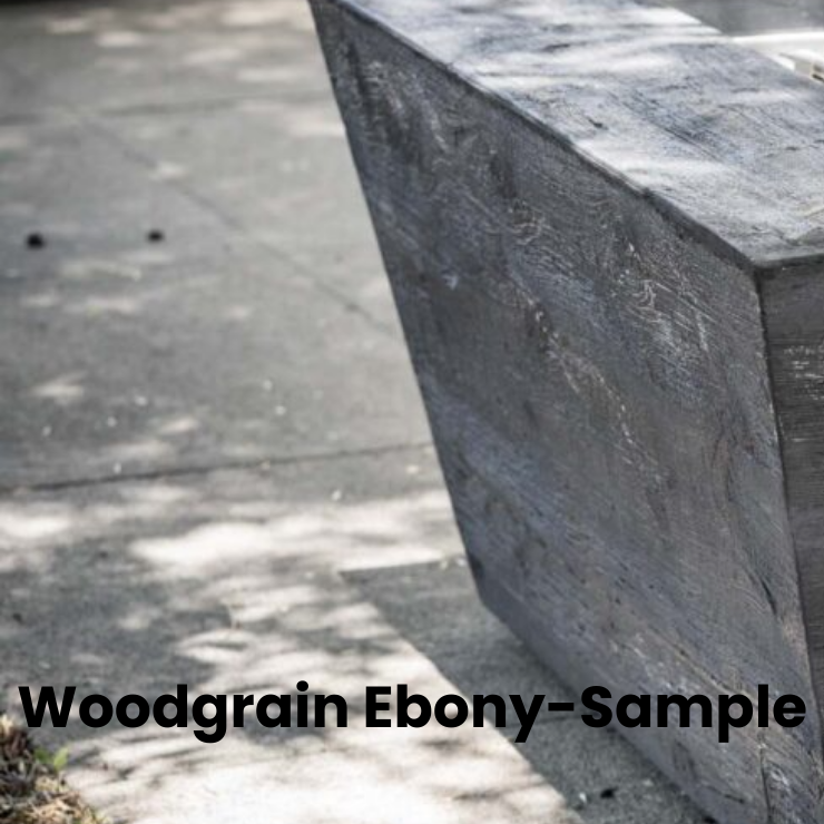 The Outdoor Plus Sedona Planter & Water Bowl-Wood Grain Concrete