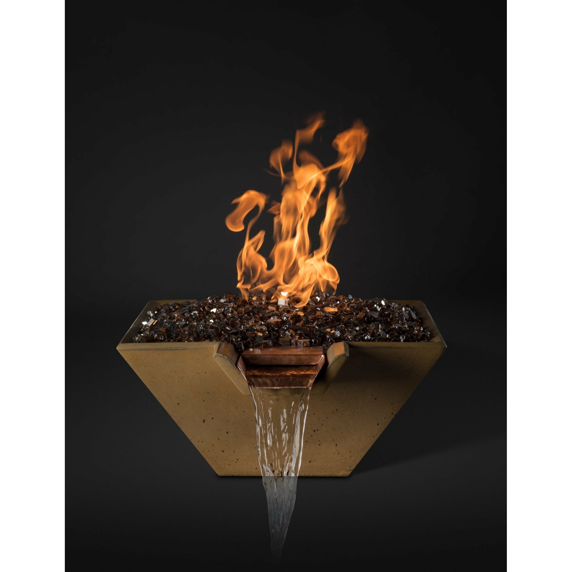 Slick Rock Square Cascade Fire on Glass
