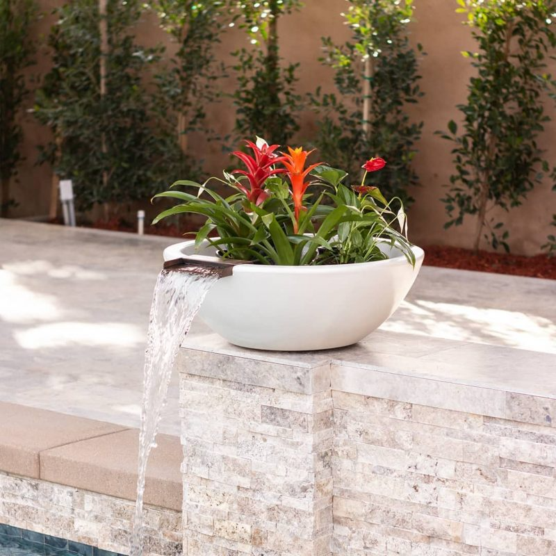 The Outdoor Plus Sedona Planter & Water Bowl-GFRC