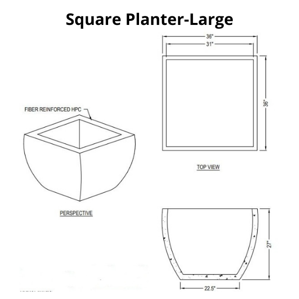 Slick Rock Square Planter