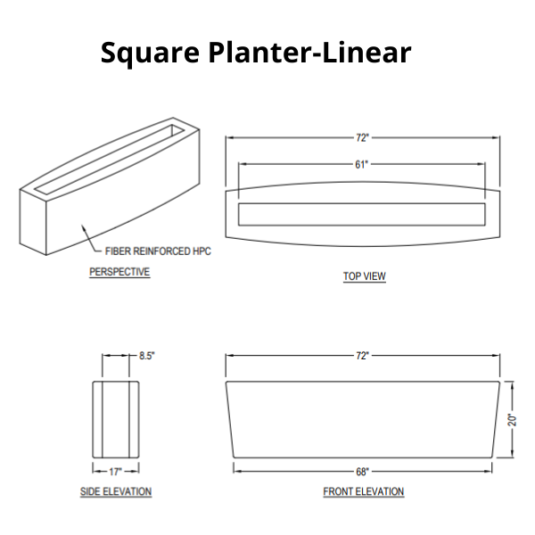 Slick Rock Square Planter