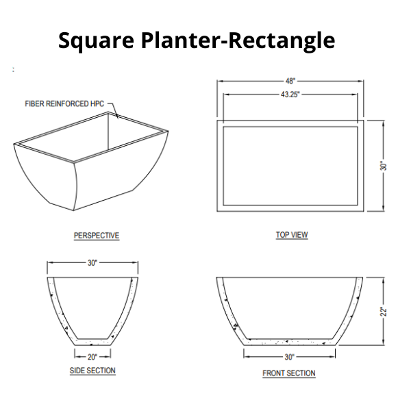 Slick Rock Square Planter