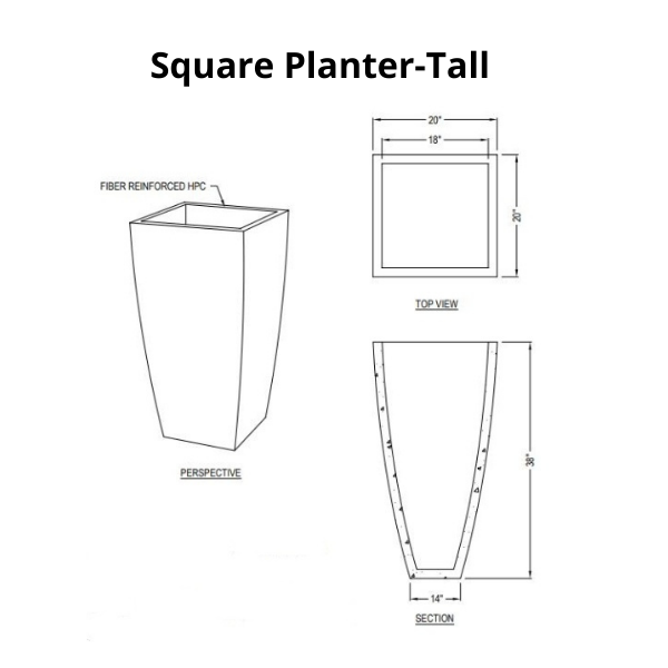 Slick Rock Square Planter